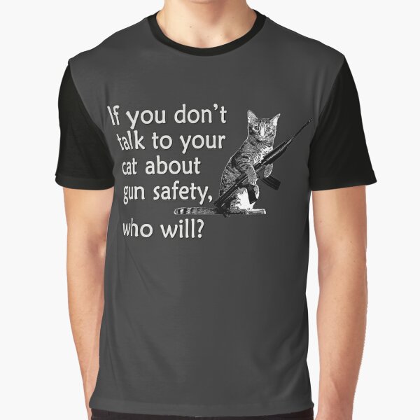Do I need to talk to my cat about gun safety? #cats #funny 