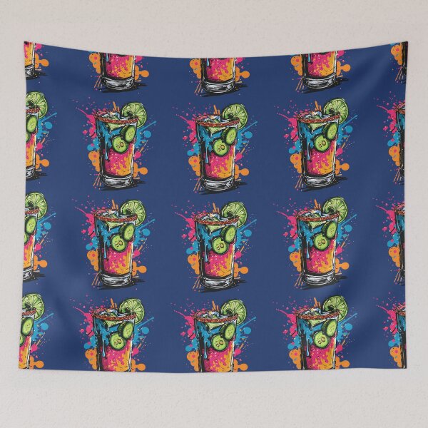Item preview, Funky Retro Lemon Slice Juice Glass | Vibrant Citrus Pattern designed and sold by Artania21.