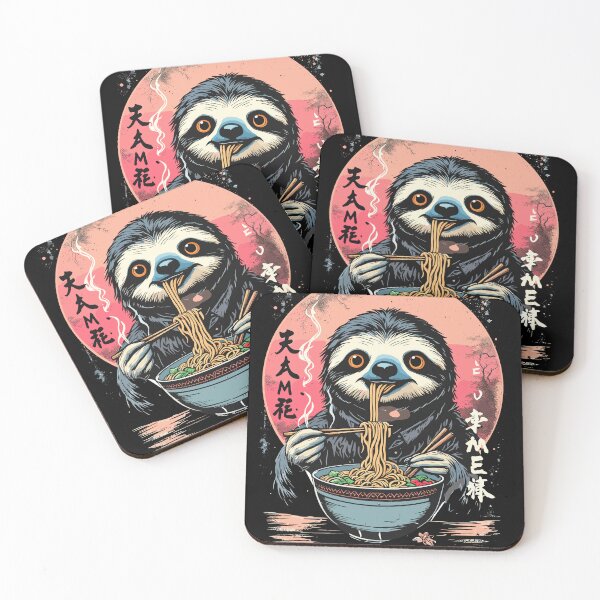 Item preview, Sloth Eats Ramen - Japan Noodle Design designed and sold by Svenniibee.