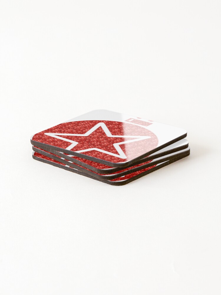 Thumbnail 4 of 5, Coasters (Set of 4), Red Rhinestone Tree designed and sold by TheIconSmith.