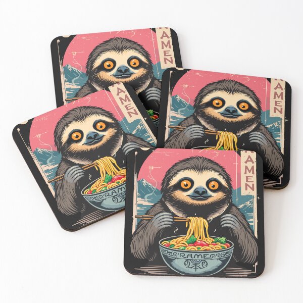 Item preview, Sloth Eats Ramen - Japan Noodle Design designed and sold by Svenniibee.