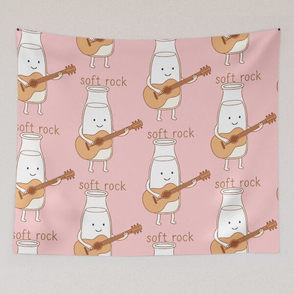 Item preview, Soft Rock – Cute Milk Bottle Guitar Pun designed and sold by graphicnew.