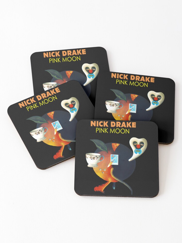 Thumbnail 1 of 5, Coasters (Set of 4), Pink Moon designed and sold by ModaPriNTonv.
