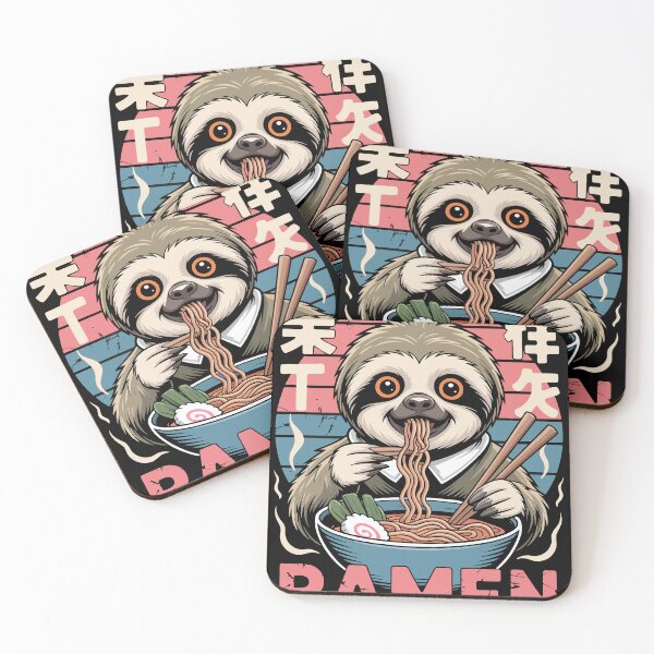 Item preview, Sloth Eats Ramen - Japan Noodle Design designed and sold by Svenniibee.