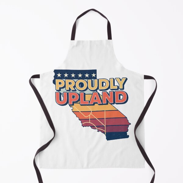 Item preview, Proudly Upland Typography – Retro Sunset Map Outline Design designed and sold by VividOrganica.