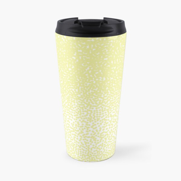 Halftone dots pattern. Yellow dots on white background. Travel Mug