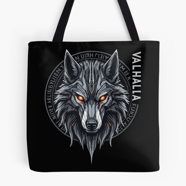 Artikelvorschau, Nordischer Wolf Valhalla Runen Design entworfen und verkauft von Svenniibee.