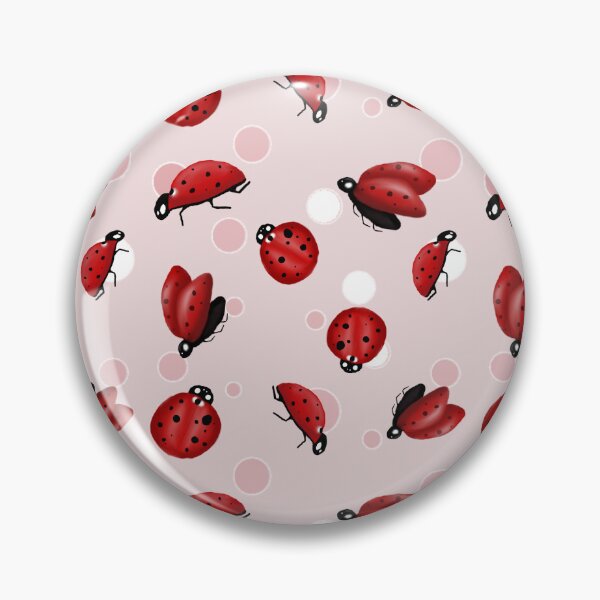 Item preview, Ladybug Cute and Girly Pink Polka Dot Pattern designed and sold by The Dainty Kindle Co.