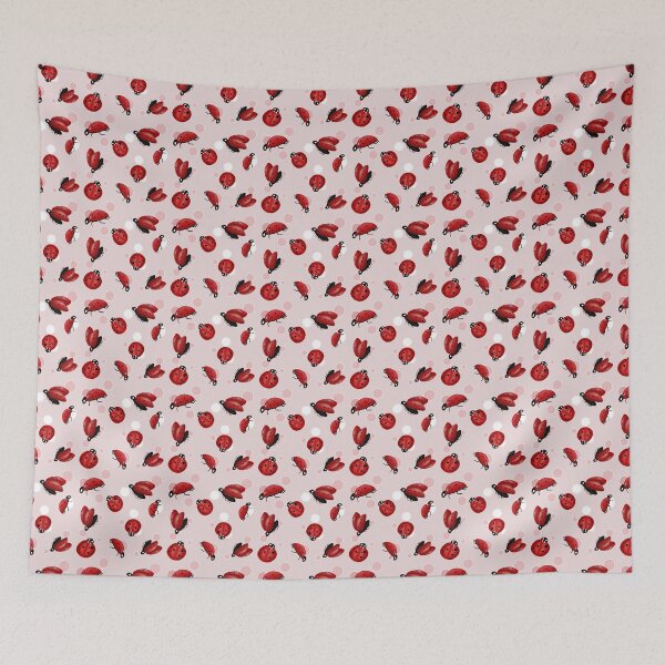 Item preview, Ladybug Cute and Girly Pink Polka Dot Pattern designed and sold by The Dainty Kindle Co.