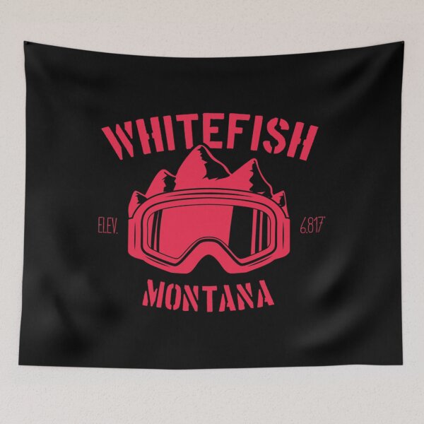 Item preview, Whitefish Ski Resort Montana Goggles Red Classic 		 designed and sold by dedgnibhje44.