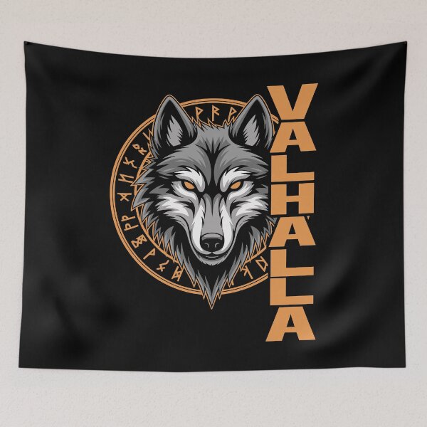 Item preview, Nordic Wolf Valhalla Runen Design designed and sold by Svenniibee.