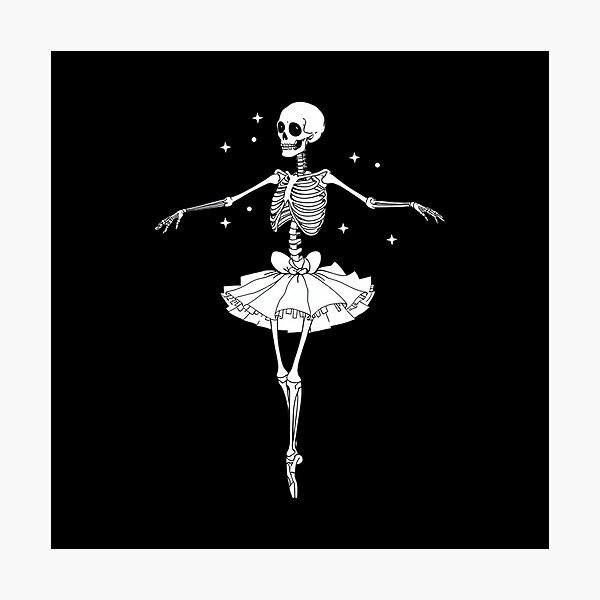 Coussin Halloween Novogratz - Squelettes Danseurs En Tutu - Noir Et Blanc