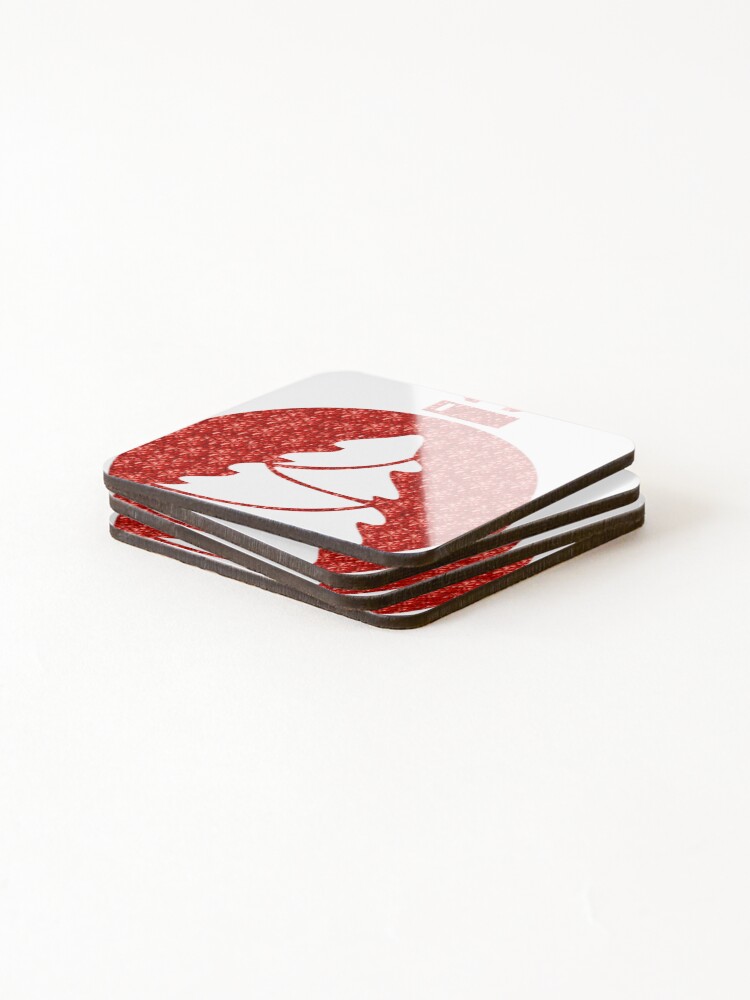 Thumbnail 4 of 5, Coasters (Set of 4), Red Rhinestone Tree designed and sold by TheIconSmith.