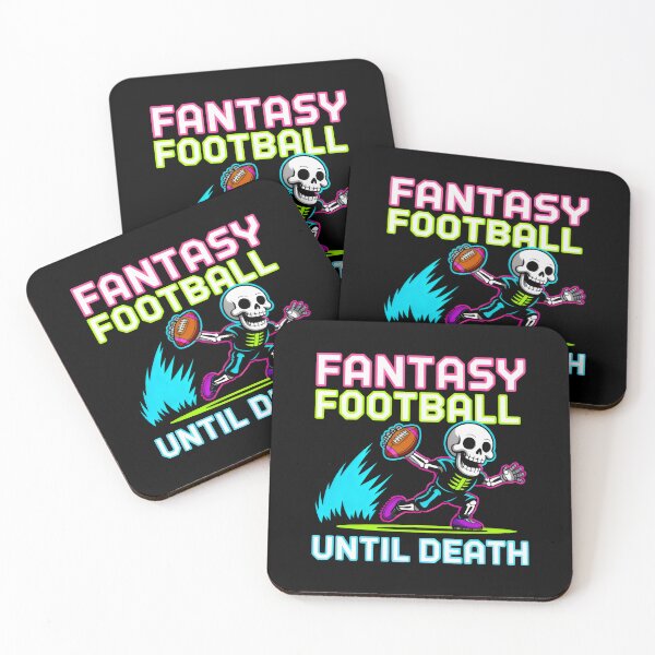 Item preview, Energetic Skeleton Football Illustration with Bold Cyan Glow designed and sold by SplashTastic.