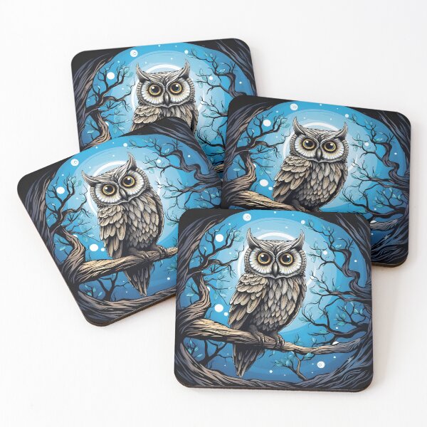 Item preview, Spooky Owl Halloween Art | Mysterious Nocturnal Bird  designed and sold by Ani-24.