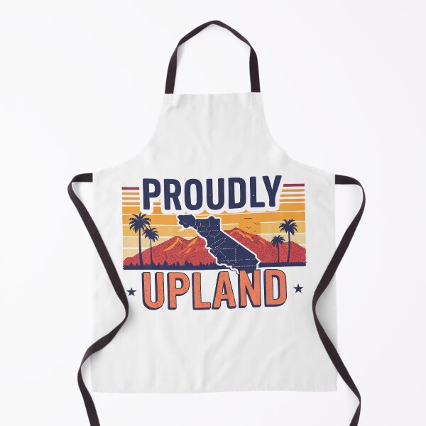 Item preview, Upland California Retro Badge – Palm Trees and Mountains Illustration designed and sold by VividOrganica.