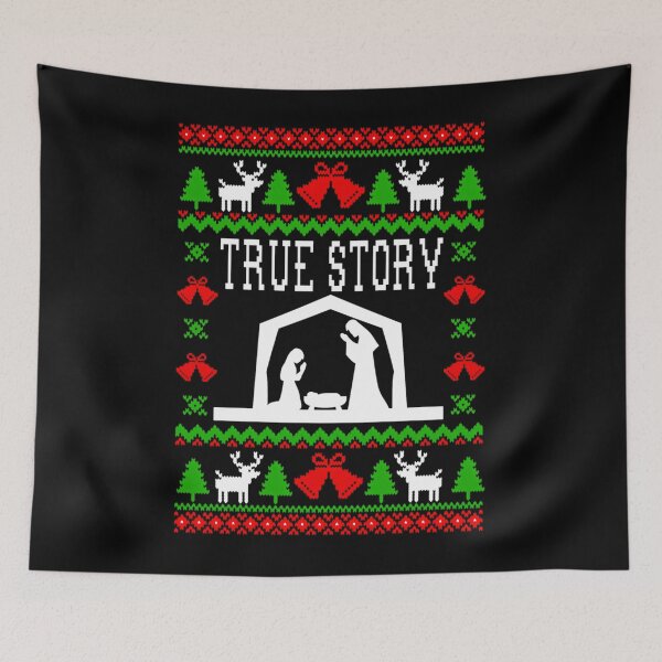 Item preview, True Story - Nativity - Ugly Christmas Sweater Style  	 designed and sold by mvkeigxjo83.
