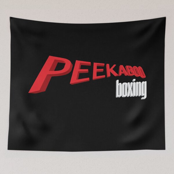 Item preview, Peekaboo Boxing – Bold 3D Typography Design for Fight Fans designed and sold by simpledarkwavewisdom.