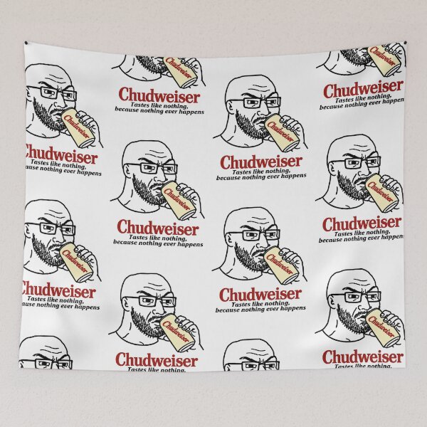 Item preview, Chud Wojak soyjak nothing ever happens beer meme designed and sold by ChadWizard.