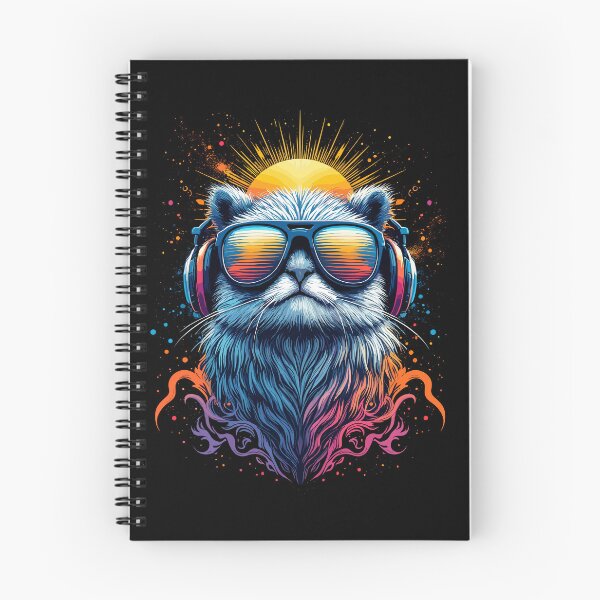 Item preview, Neon Cat With Sunglasses And Headphones Graffiti designed and sold by Svenniibee.