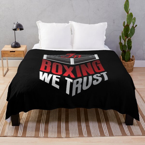 Item preview, In Boxing We Trust – Isometric Typography Design with Ring Icon designed and sold by simpledarkwavewisdom.