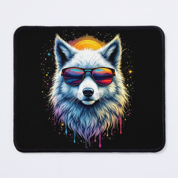 Item preview, Neon Dog With Sunglasses And Headphones Graffiti designed and sold by Svenniibee.