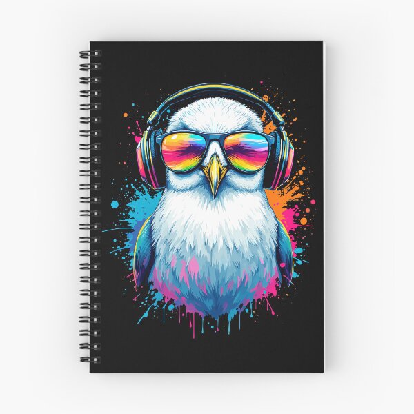 Item preview, Neon Seagull With Sunglasses And Headphones Graffiti designed and sold by Svenniibee.