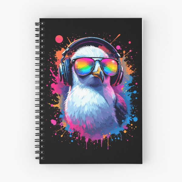 Item preview, Neon Seagull With Sunglasses And Headphones Graffiti designed and sold by Svenniibee.