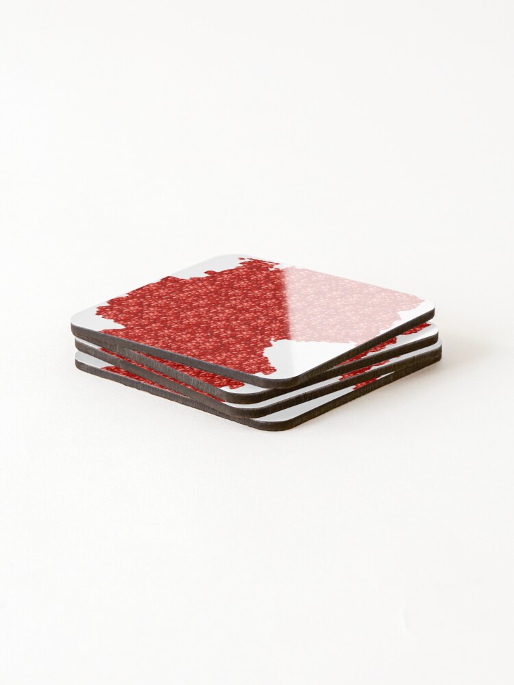 Thumbnail 4 of 5, Coasters (Set of 4), Red Rhinestone Germany designed and sold by TheIconSmith.