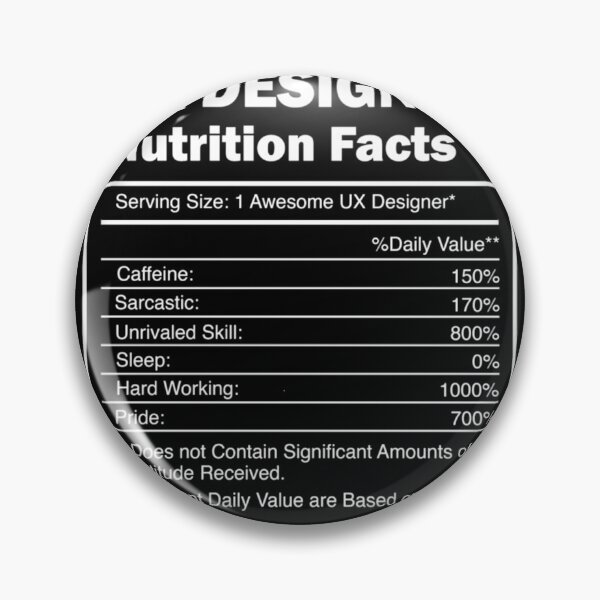 Item preview, Ux Designer Nutritional Facts Art  	 designed and sold by qiuhqswrck57.