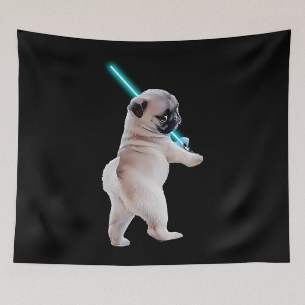 Item preview, Pug with Lightsaber  	 designed and sold by mhvjhxxsod65.