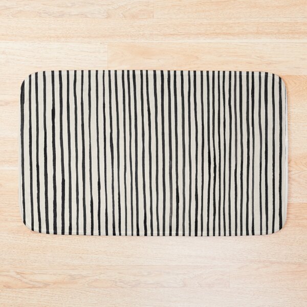 Item preview, Very Fine Vertical Lines in Black and Light Cream Watercolor  designed and sold by studioanalog.