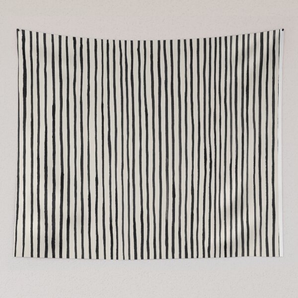 Item preview, Very Fine Vertical Lines in Black and Light Cream Watercolor  designed and sold by studioanalog.