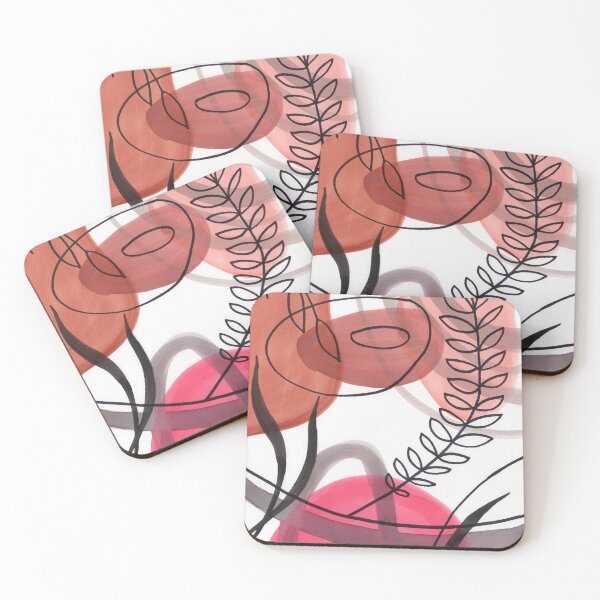 Item preview, Boho Art Watercolor Shapes Leaves Branches  designed and sold by Irina Sztukowski.
