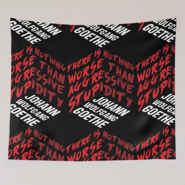 Item preview, Goethe's quote about aggressive stupidity designed and sold by simpledarkwavewisdom.