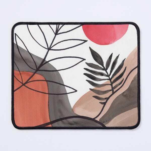 Item preview, Art Boho Watercolor Shapes Leaves Branches Sun designed and sold by Irina Sztukowski.