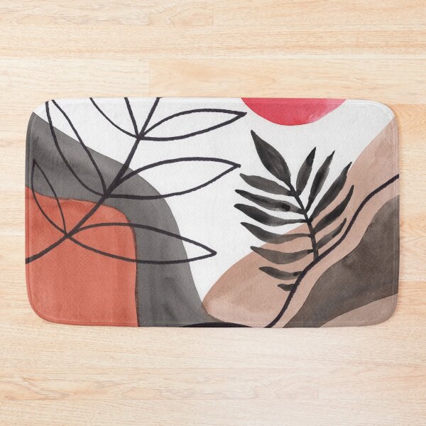 Item preview, Art Boho Watercolor Shapes Leaves Branches Sun designed and sold by Irina Sztukowski.