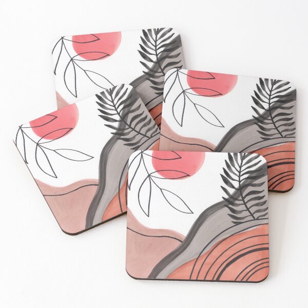 Item preview, Boho Art Watercolor Shapes Leaves Branches Sun designed and sold by Irina Sztukowski.
