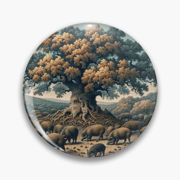Item preview, Boars Rooting for Acorns designed and sold by m-y-A-I-A-R-T-.