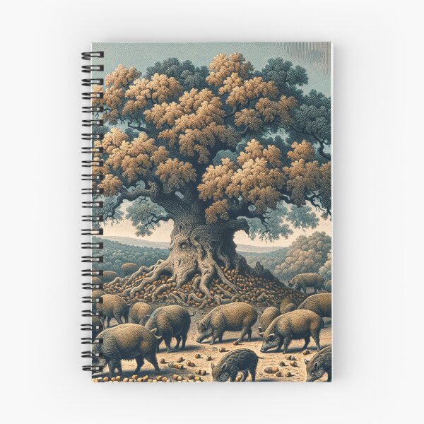 Item preview, Boars Rooting for Acorns designed and sold by m-y-A-I-A-R-T-.
