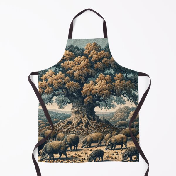 Item preview, Boars Rooting for Acorns designed and sold by M-Y-A-R-T-.