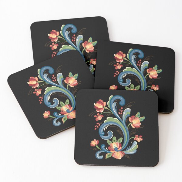 Item preview, Rosemaling Blue and Red  	 designed and sold by cnegkbmenx80.