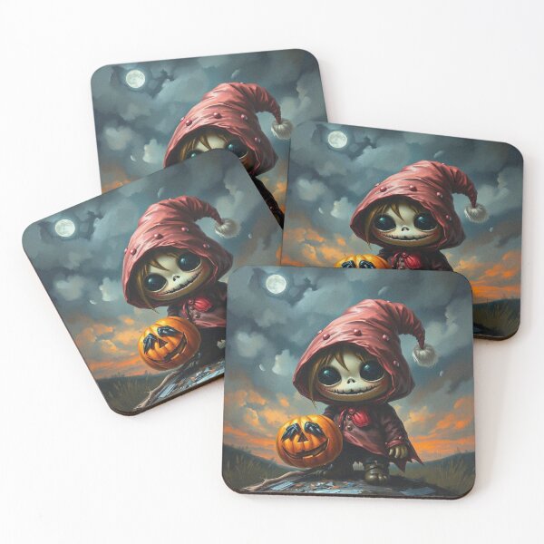 Item preview,  Halloween Cute Pumpkin child character art illustration kawaii trick or treat designed and sold by Vintage Designs +.