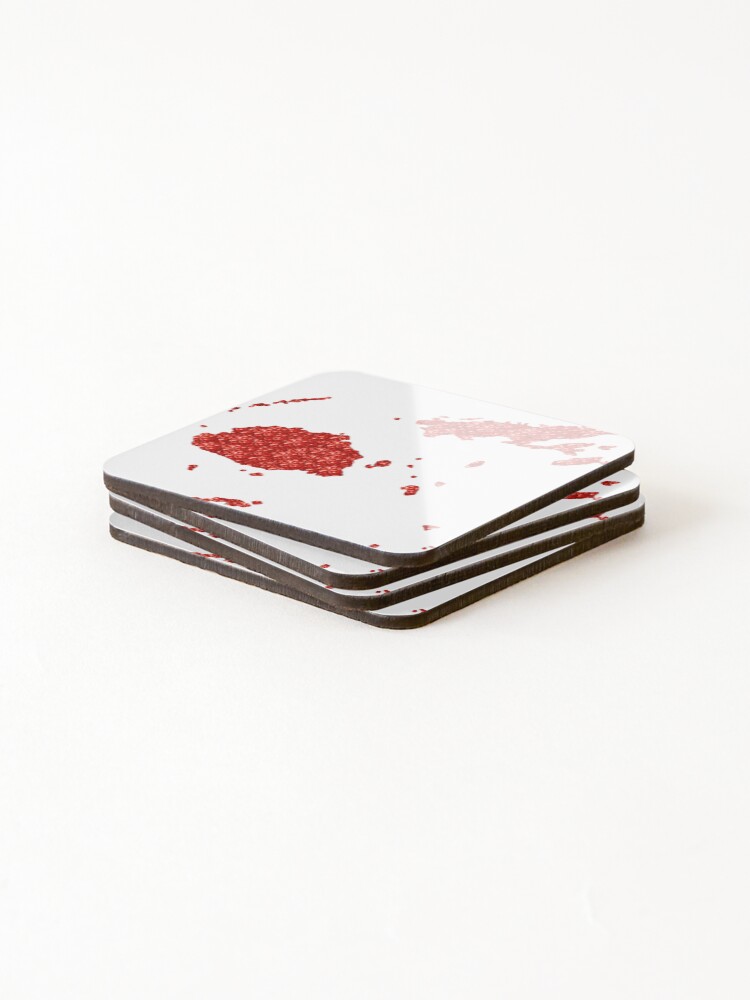 Thumbnail 4 of 5, Coasters (Set of 4), Red Rhinestone Fiji designed and sold by TheIconSmith.