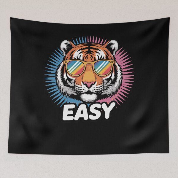Item preview, Easy Tiger Funny Tiger Pun Saying Humor Animal designed and sold by snowry.