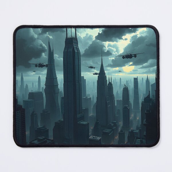 Item preview, Dark Futuristic Cityscape – Moody Sci-Fi Art designed and sold by Syrupulse.