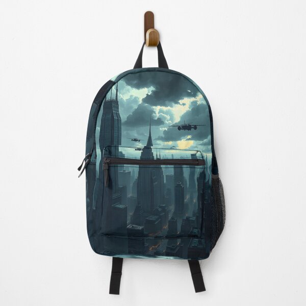 Item preview, Dark Futuristic Cityscape – Moody Sci-Fi Art designed and sold by Syrupulse.