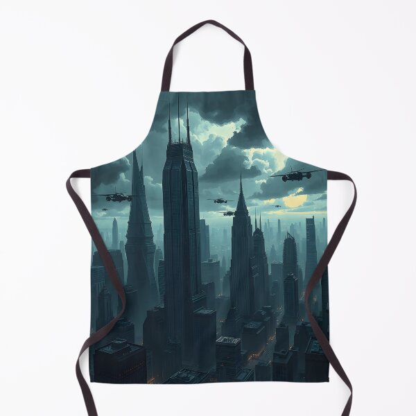 Item preview, Dark Futuristic Cityscape – Moody Sci-Fi Art designed and sold by Syrupulse.