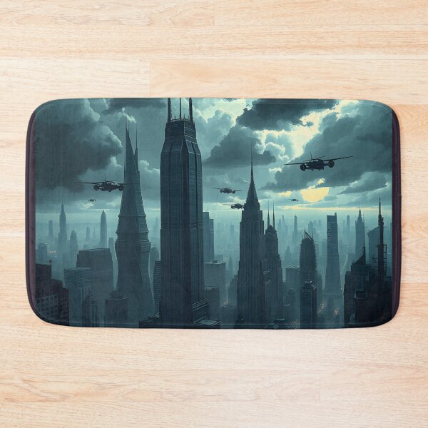 Item preview, Dark Futuristic Cityscape – Moody Sci-Fi Art designed and sold by Syrupulse.