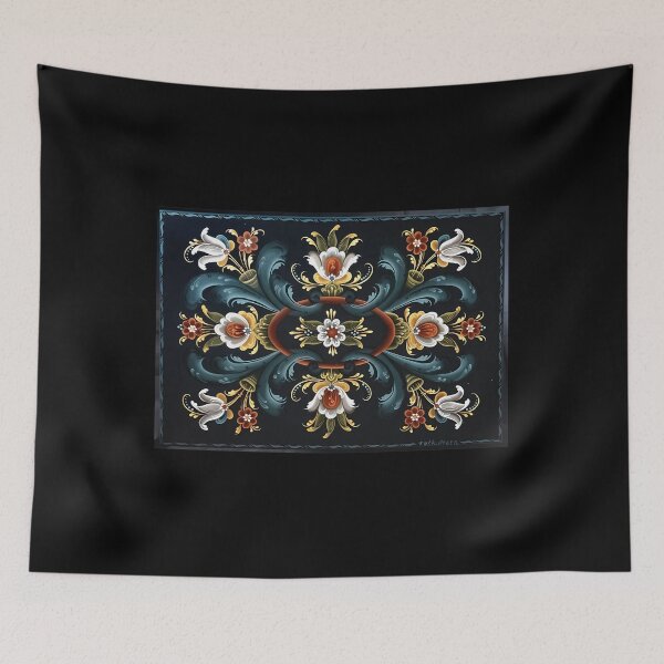 Item preview, Rosemaling dark blue STYGIAN #01  	 designed and sold by cnegkbmenx80.